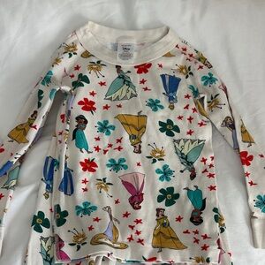 Hanna Andersson Princess Floral Kids Pajama Set - White and Multicolor